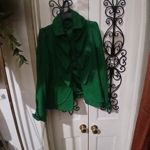 INC International Concepts Vibrant Green Blouse